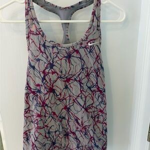 Nike Women's Abstract Purple and Blue Tank Top